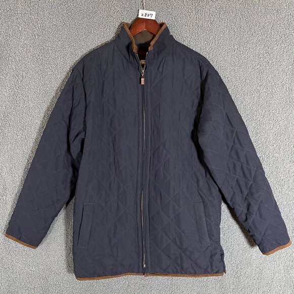 Peter Millar Full Zip Chesapeake Quilted Fleece Lined Suffolk Jacket - Men's M - Picture 1 of 9